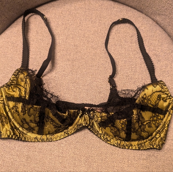 Agent Provocateur Leisa Black Mustard Bra - Picture 8 of 12